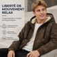 Veste à capuche zippée pour homme, doublée polaire pour l'hiver