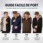Veste à capuche zippée pour homme, doublée polaire pour l'hiver