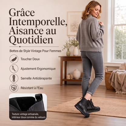 Bottines cheville ethniques vintage pour femmes