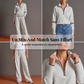 Ensemble de survêtement à demi-zip pour femme