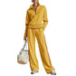 Ensemble de survêtement à demi-zip pour femme