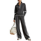 Ensemble de survêtement à demi-zip pour femme
