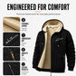 Sweat-shirt à capuche pour homme, avec fermeture éclair sur toute la longueur et doublure en sherpa
