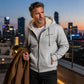 Sweat-shirt à capuche pour homme, avec fermeture éclair sur toute la longueur et doublure en sherpa