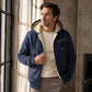 Sweat-shirt à capuche pour homme, avec fermeture éclair sur toute la longueur et doublure en sherpa