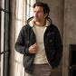 Sweat-shirt à capuche pour homme, avec fermeture éclair sur toute la longueur et doublure en sherpa