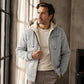 Sweat-shirt à capuche pour homme, avec fermeture éclair sur toute la longueur et doublure en sherpa