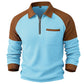 Sweat décontracté pour homme en maille gaufrette à quart de zip
