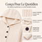 Cardigan à capuche en maille tressée pour femme