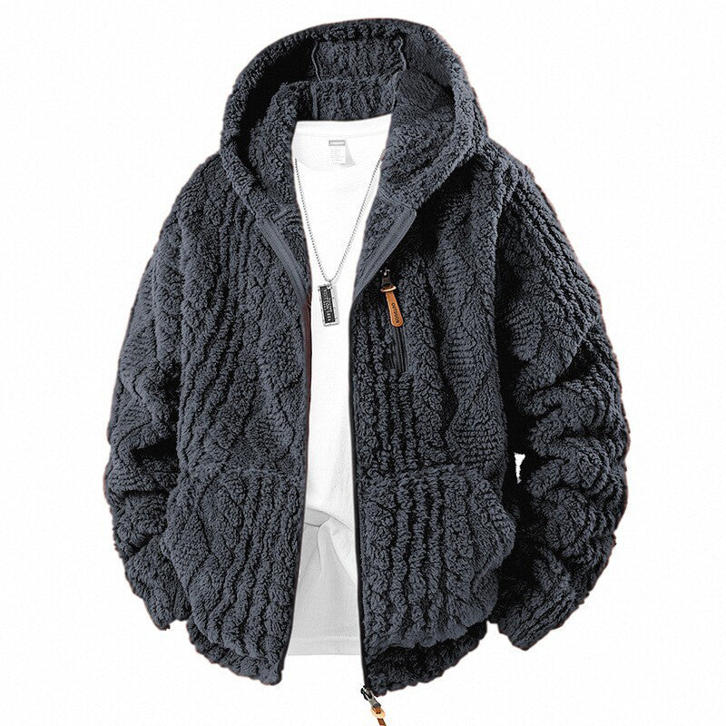 🔥 50% de réduction 🔥Veste en polaire à capuche zippée pour homme