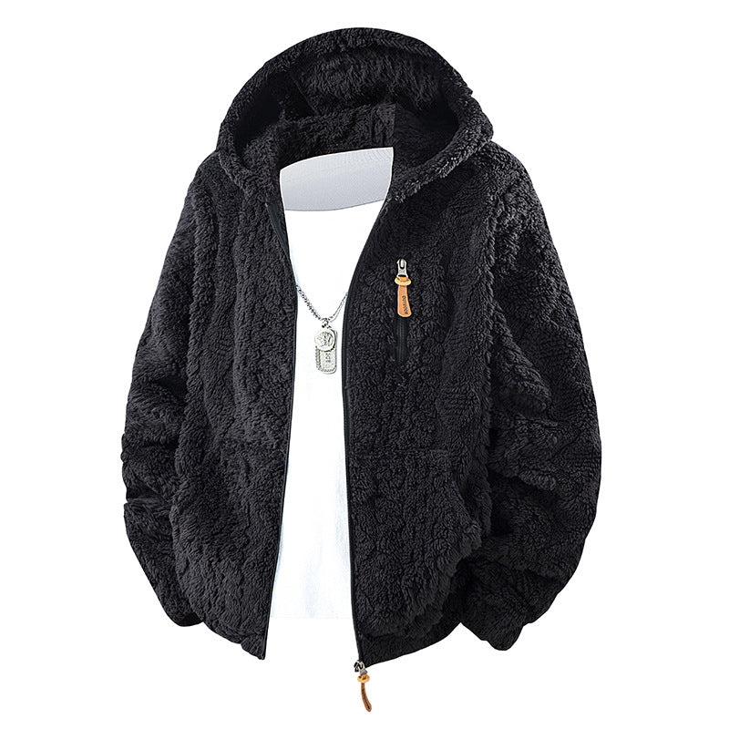 🔥 50% de réduction 🔥Veste en polaire à capuche zippée pour homme