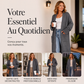 Cardigan long en maille à col ouvert pour femme