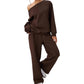 Ensemble 2 pièces sweat-shirt et pantalon de survêtement pour femme