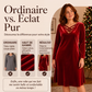 Robe mi-longue en velours à col V et entrecroisée pour femmes