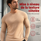 T-shirt à manches longues ajusté côtelé pour homme
