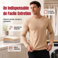 T-shirt à manches longues ajusté côtelé pour homme