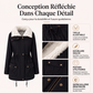 Veste matelassée à capuche mi-longue pour femme
