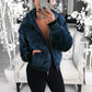 Veste Chaude en Fausse Fourrure avec Poches pour Femmes