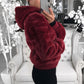 Veste Chaude en Fausse Fourrure avec Poches pour Femmes