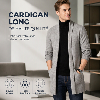 Haut en maille long ajusté décontracté pour homme