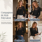 T-shirt à manches longues pour femme avec patchwork en dentelle