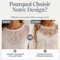 T-shirt à manches longues pour femme avec patchwork en dentelle
