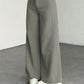 Pantalon large en velours côtelé à taille haute pour femme