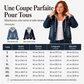 Veste en jean à capuche superposée pour femme, avec doublure chaude