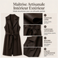 Veste sans manches pour femme en cuir PU élégant