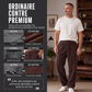 Pantalon en velours côtelé rayé rétro pour homme