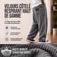 Pantalon en velours côtelé rayé rétro pour homme