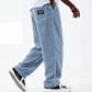 Pantalon en velours côtelé rayé rétro pour homme