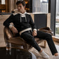 Ensemble sweat à capuche et pantalon color-block pour homme