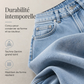 Jeans larges décontractés à taille haute pour femme