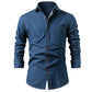 Chemise en jean décontractée à manches longues pour homme