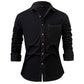 Chemise en jean décontractée à manches longues pour homme
