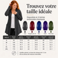 Veste à capuche mi-longue zippée pour femme