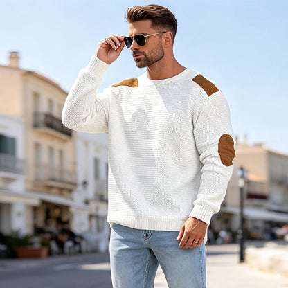 Pull en maille à col rond pour homme