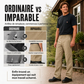 Pantalon cargo décontracté pour homme, double genou