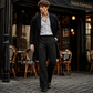 Pantalon cargo décontracté pour homme, double genou