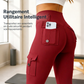 Pantalons de yoga cargo taille haute pour femme