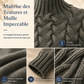 Pull en maille col roulé décontracté de couleur unie