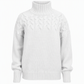 Pull en maille col roulé décontracté de couleur unie