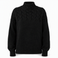 Pull en maille col roulé décontracté de couleur unie