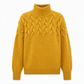 Pull en maille col roulé décontracté de couleur unie