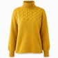 Pull en maille col roulé décontracté de couleur unie
