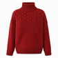 Pull en maille col roulé décontracté de couleur unie