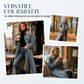 Manteau long en jean doublé chaud pour femme