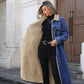 Manteau long en jean doublé chaud pour femme