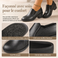 Escarpins à enfiler style britannique rétro pour femmes, talon bloc mi-haut, modèle grande taille, talon épais, chaussures basses